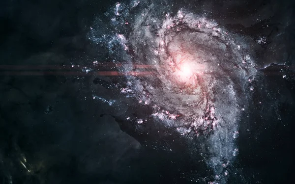Rote Galaxie irgendwo im Weltraum — Stockfoto