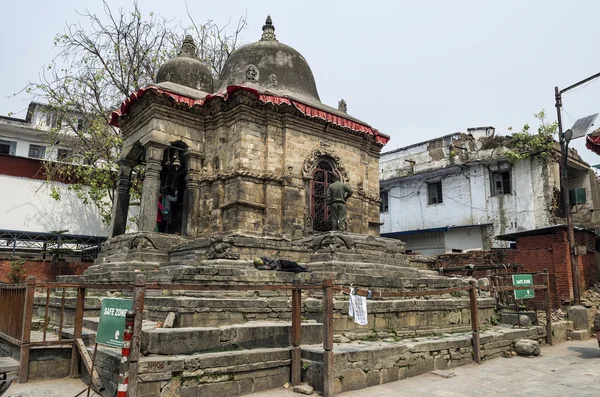 Katmandou Népal Avril 2016 Dommages Rue Immeuble Bhaktapur Après Tremblement — Photo