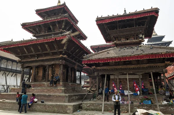 Katmandou Népal Avril 2016 Dommages Rue Immeuble Bhaktapur Après Tremblement — Photo