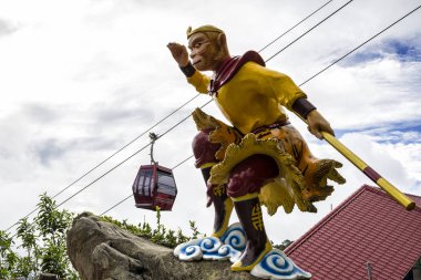 Chin Swee Tapınağı 'ndaki Maymun Tanrı heykeli, Genting Highland, Malezya