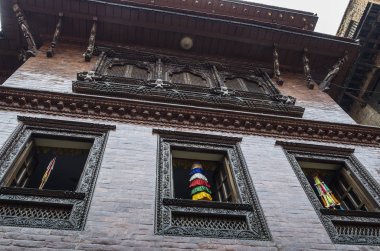 Katmandu Durbar Meydanı'nda Nepal zanaat ve buldong mimarisi, Nepal - Durbar Meydanı Bhaktapur şehir merkezidir. Tapınakların, müzenin ve Kraliyet Sarayı'nın bulunduğu yerdir..