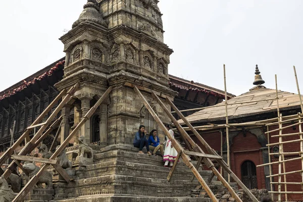 Kathmandu Nepal Abril 2016 Danos Ruas Edifícios Bhaktapur Após Grande — Fotografia de Stock
