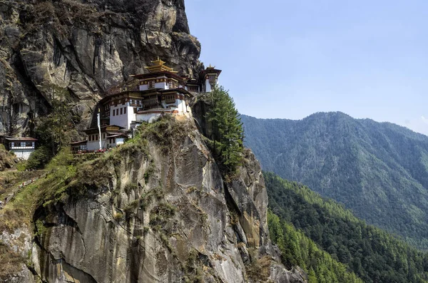 Klasztor Taktshang Bhutan Tigers Nest Klasztor Również Wiedzieć Jak Taktsang — Zdjęcie stockowe