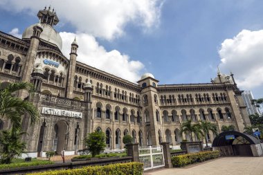 Keretapi Tanah Melayu Berhad (KTMB) veya Malaya Demiryolları Limited idari binası 1910 yılında tamamlandı, Kuala Lumpur, Malezya. Demiryolu sistemi İngiliz sömürge dönemine dayanıyor..