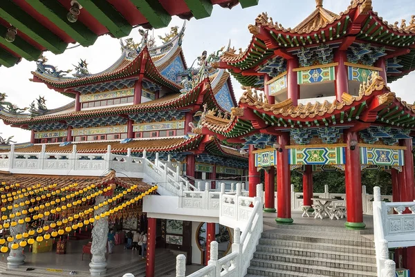 马来西亚吉隆坡天后寺的建筑 天后寺是吉隆坡一座具有里程碑意义的六层中国庙宇 — 图库照片