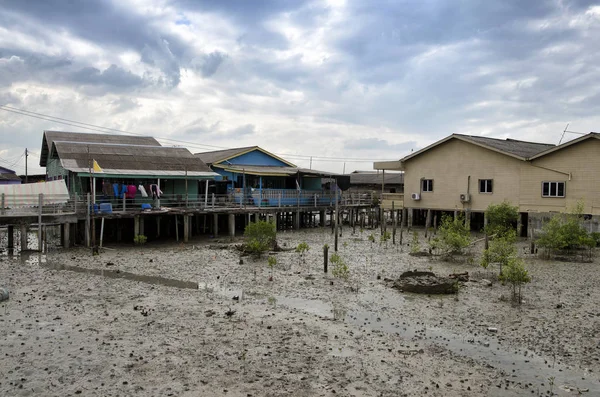 Authentic Chinese Fishing Village Kampung Bagan Sungai Lima Malaysia Kampung — Stock Photo, Image