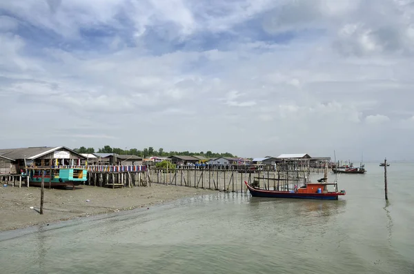 Authentic Chinese Fishing Village Kampung Bagan Sungai Lima Malaysia Kampung — Stock Photo, Image