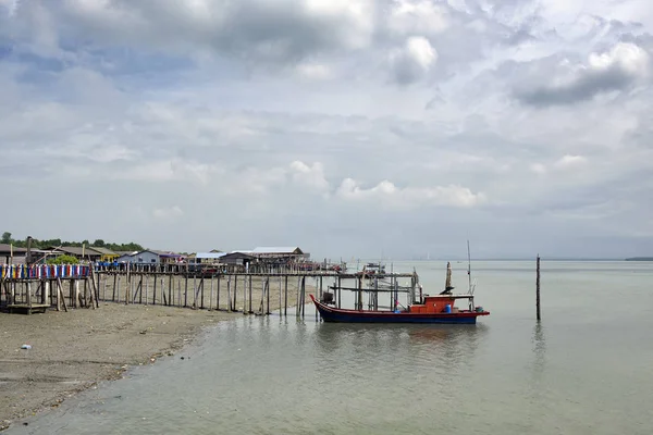 Autentisk Kinesisk Fiskeby Vid Kampung Bagan Sungai Lima Malaysia Kampung — Stockfoto