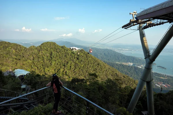 Канатная Дорога Лангкави Известная Langkawi Skycab Перевозящая Пассажиров Вершину Машинканг — стоковое фото