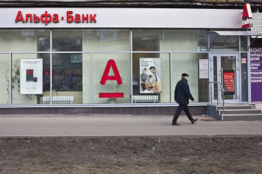 Moskova'daki Alfa bank Bürosu