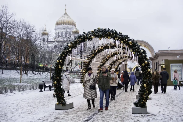 New Year Decoration Street Moscow — Stock Photo, Image