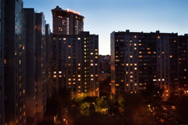 Bir gece şehrine bak. Moskova