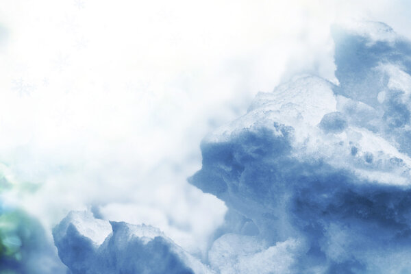 Background. Winter landscape. The texture of the snow