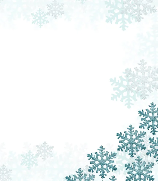 多彩的美丽的雪花，白色背景上分离。铁电随机存储器 — 图库照片