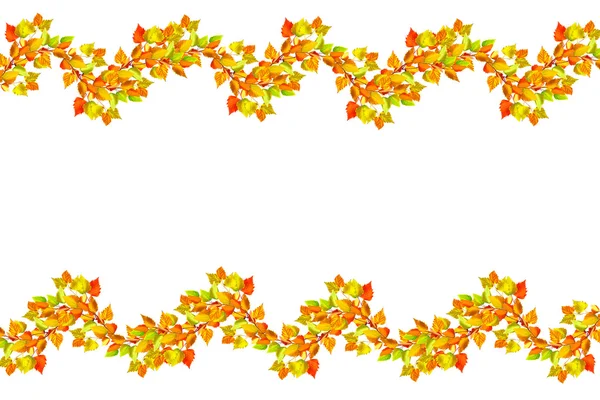 Barevné podzimní listí izolovaných na bílém pozadí. Indické součet — Stock fotografie