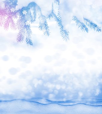 kar arka plan. Kış manzarası. 