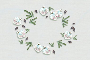 Neşeli Noel kompozisyon. Kartı.