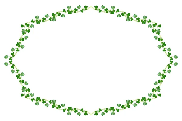 그린 클로버 잎에 고립 된 흰색 배경. 성 패 트 릭의 — 스톡 사진
