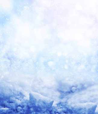 Geçmişi. Kış manzarası. Karların dokusu.