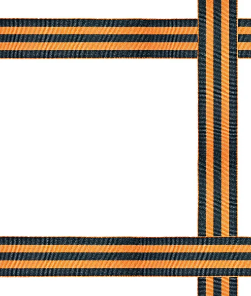 Георгиевская лента на белом фоне — стоковое фото
