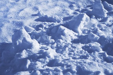 Geçmişi. Kış manzarası. Karların dokusu.