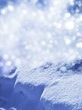 Geçmişi. Kış manzarası. Karların dokusu.