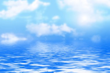 Mavi ve parlak gökyüzü 