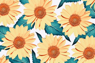 çiçek arka plan. alan papatya çiçekler ve çan