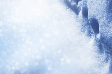 Geçmişi. Kış manzarası. Karların dokusu.