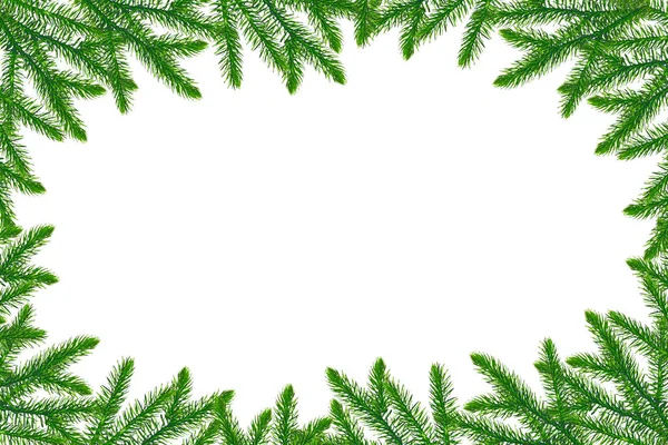 I rami dell'albero coperto di neve Albero di Natale — Foto Stock