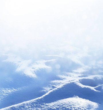 Geçmişi. Kış manzarası. Karların dokusu.