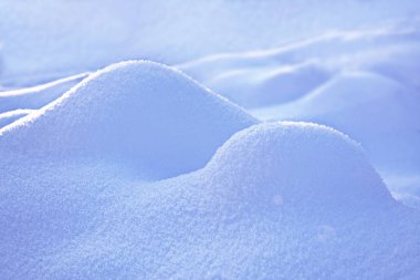 Geçmişi. Kış manzarası. Karların dokusu.