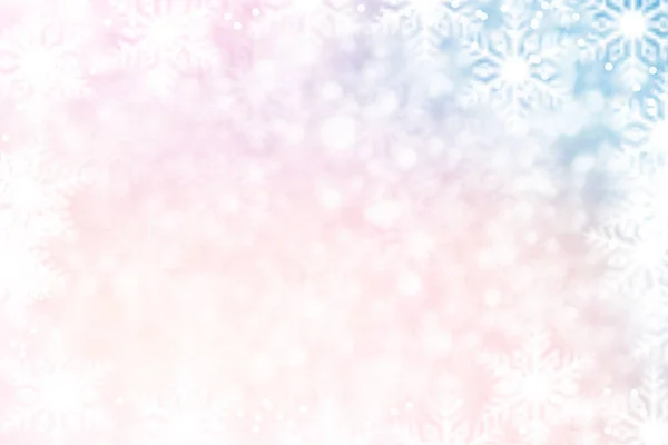 冬のクリスマスと新年の背景を抽象化します。雪の結晶. — ストック写真