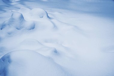 Geçmişi. Kış manzarası. Karların dokusu.