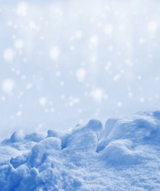 Geçmişi. Kış manzarası. Karların dokusu.