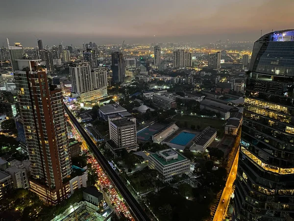 Bangkok stadsbilden på natten — Stockfoto