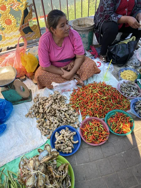 泰国老挝当地市场 — 图库照片