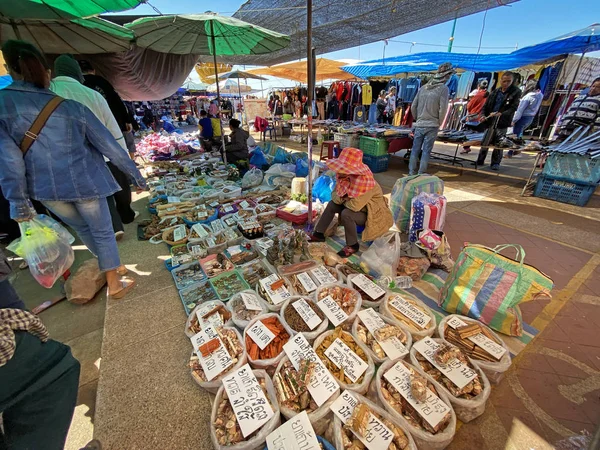 Thailändska Laos lokala marknad — Stockfoto