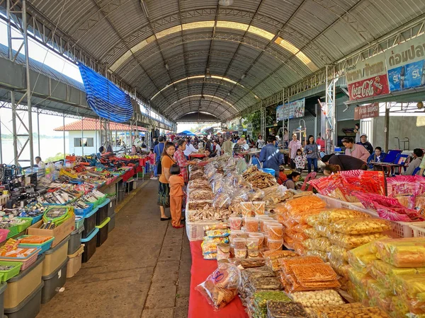 Lokale markt van Thai Laos — Stockfoto