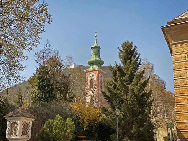 Kahlenbergerdorf Rakousko Obec Destinace Při Cestování Vídni Údolí Řeky Danube — Stock fotografie