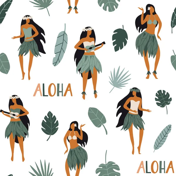 Aloha padrão sem costura —  Vetores de Stock