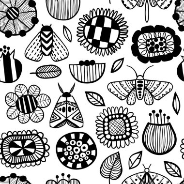 çiçek grafik seamless modeli