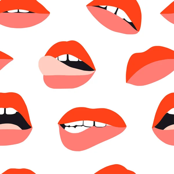 Woman\'s lip seamless pattern