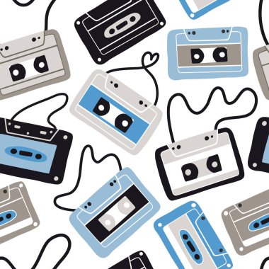 Düz ses kasetleriyle kusursuz desen.