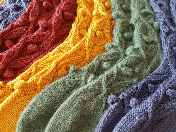 Color wool socks hand made — Stockfoto
