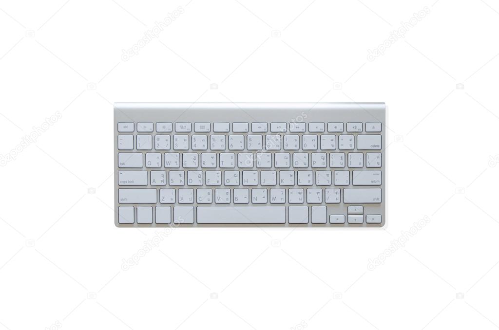 Keyboard on white background