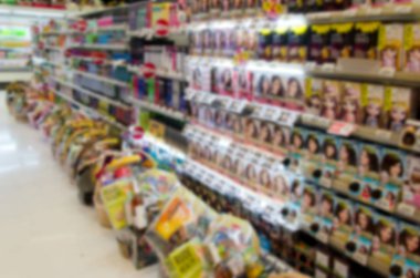 Arka plan bulanık süpermarket