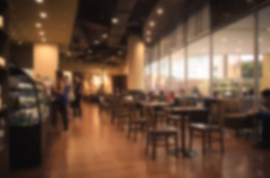 Soyut bulanıklık kahve dükkanı