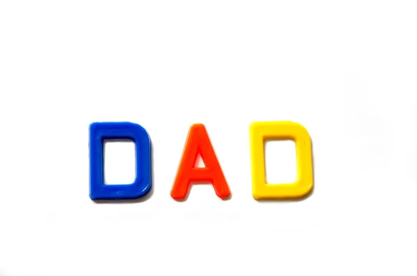 Plastic text dad — Stock Photo, Image