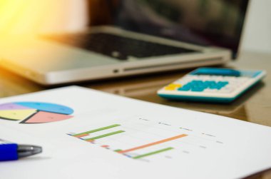 İş Finans, muhasebe, istatistik ve analitik araştırma kavramı
